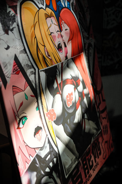 Print on a wooden frame “Sensual Jutsu” | PREORDER
