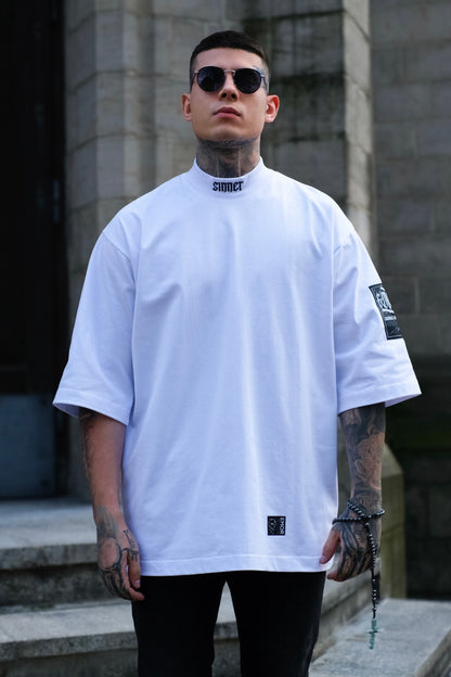 "SINNER" White T-shirt 300gsm | AVARITIA LTD Collection