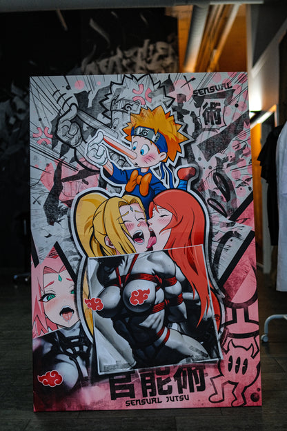 Print on a wooden frame “Sensual Jutsu” | PREORDER