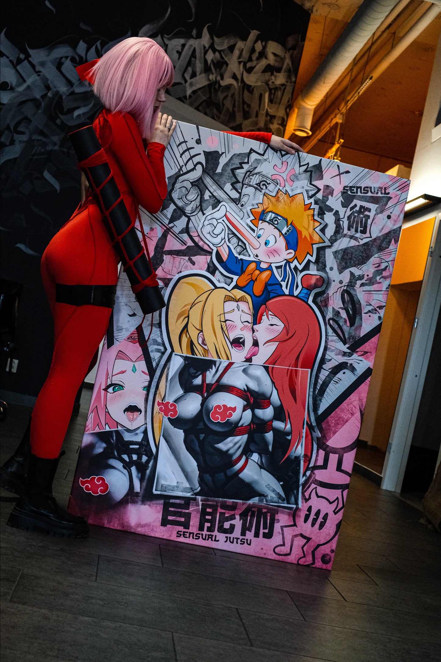Print on a wooden frame “Sensual Jutsu” | PREORDER