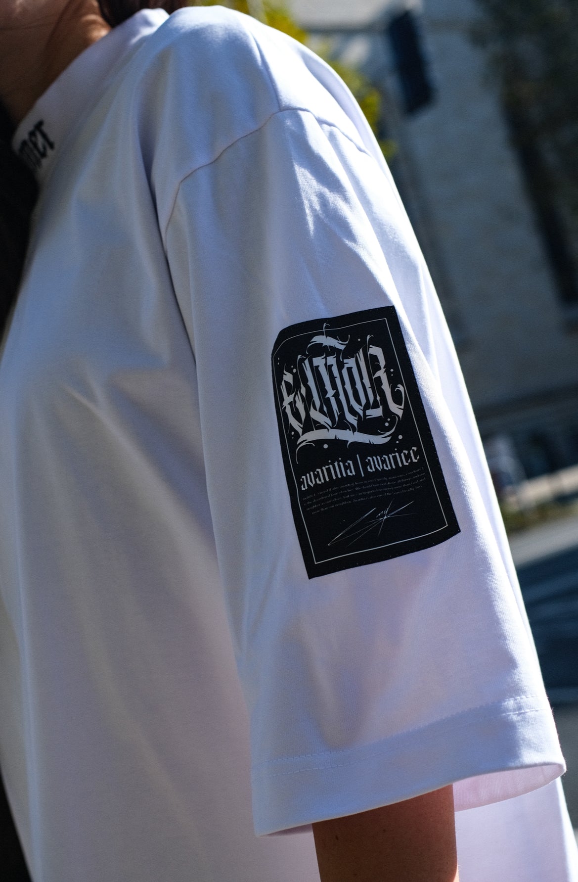 "SINNER" White T-shirt 300gsm | AVARITIA LTD Collection