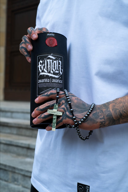 "SINNER" White T-shirt 300gsm | AVARITIA LTD Collection