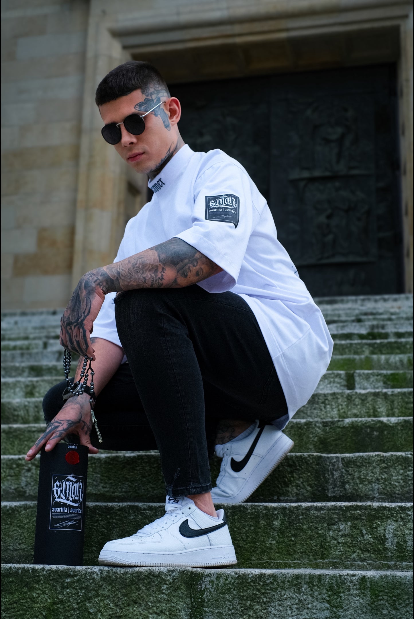 "SINNER" White T-shirt 300gsm | AVARITIA LTD Collection