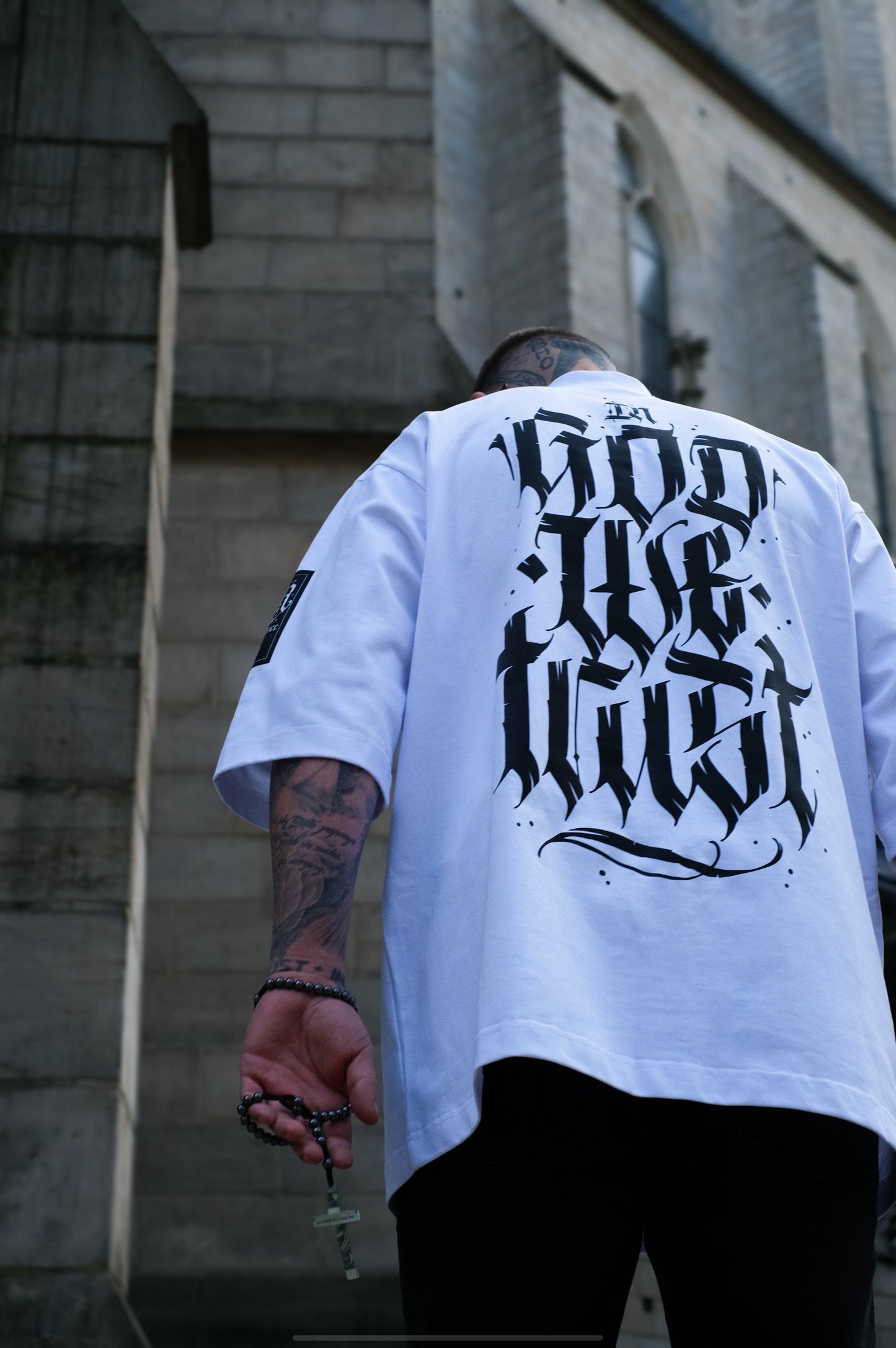 "SINNER" White T-shirt 300gsm | AVARITIA LTD Collection