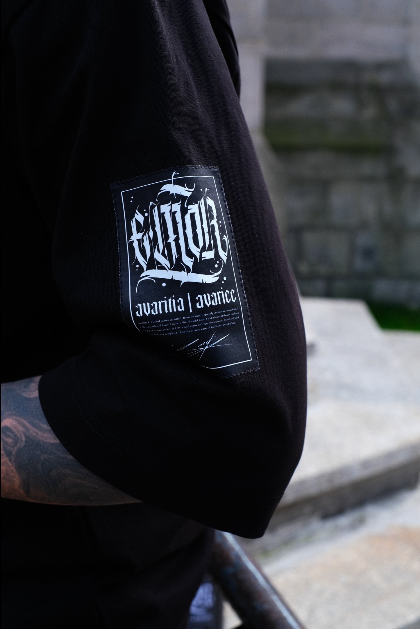 "SINNER" Black T-shirt 300gsm | AVARITIA LTD Collection