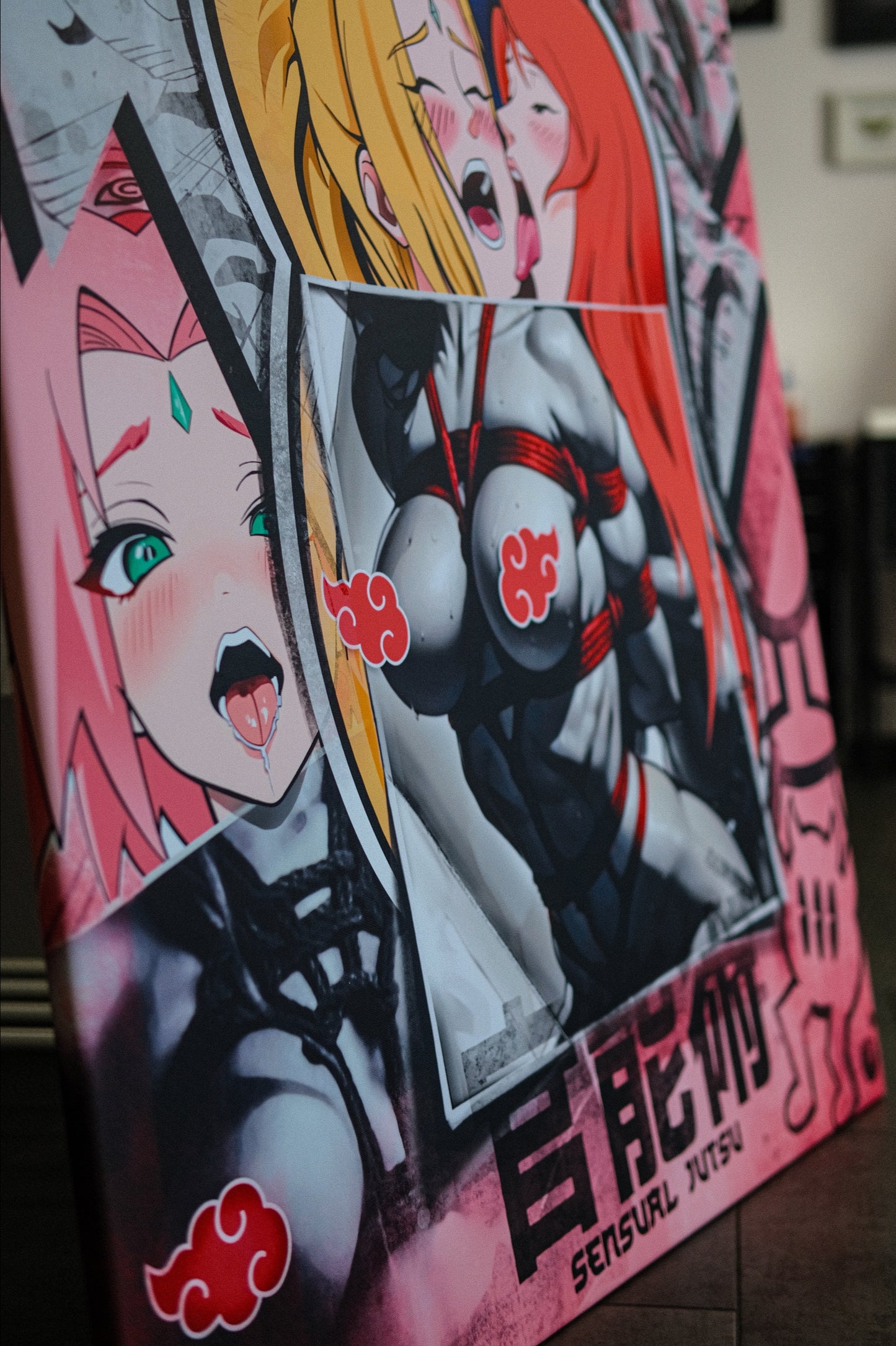 Print on a wooden frame “Sensual Jutsu” | PREORDER