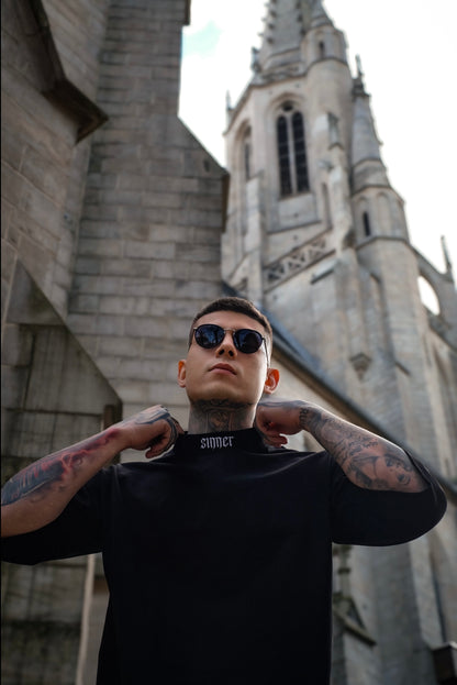 "SINNER" Black T-shirt 300gsm | AVARITIA LTD Collection