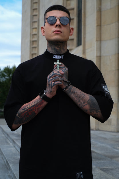 "SINNER" Black T-shirt 300gsm | AVARITIA LTD Collection