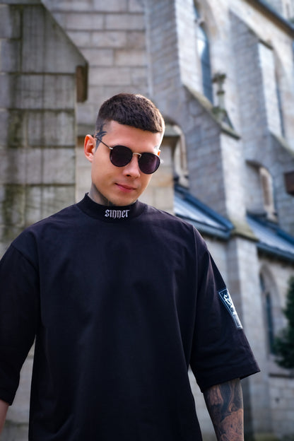 "SINNER" Black T-shirt 300gsm | AVARITIA LTD Collection